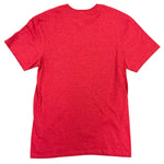 T-shirt unisexe Bleuet Rider – rouge Heliconia vue de dos
