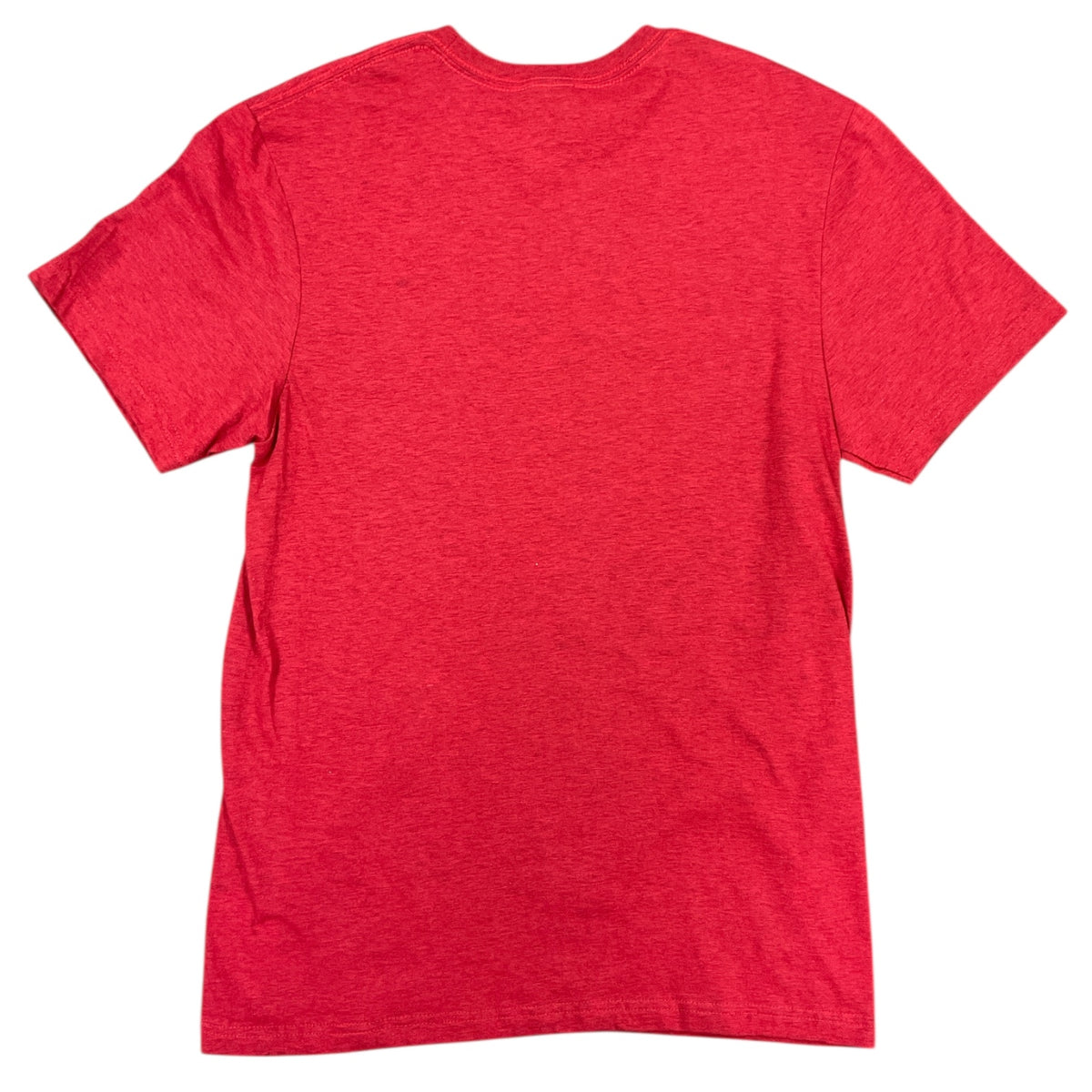 T-shirt unisexe Bleuet Rider – rouge Heliconia vue de dos