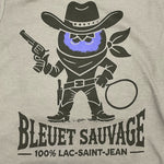 T-shirt unisexe Bleuet sauvage cowboy – dessin visible à l'avant du T-shirt Bleuet Sauvage Gris Charbon
