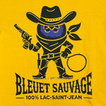 T-shirt unisexe Bleuet sauvage cowboy – dessin visible à l'avant du T-shirt Bleuet Sauvage Jaune Or