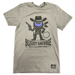 T-shirt unisexe Bleuet sauvage cowboy – gris Charbon avec dessin à l'avant