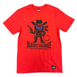 T-shirt unisexe Bleuet sauvage cowboy – rouge avec dessin à l'avant