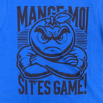 T-shirt unisexe « Mange-moi si t’es game » – dessin visible à l'avant du T-shirt Mange Moi Bleu Royal