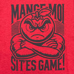 T-shirt unisexe « Mange-moi si t’es game » – dessin visible à l'avant du T-shirt Mange Moi Rouge Cerise