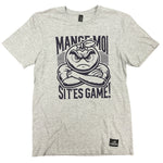T-shirt unisexe « Mange-moi si t’es game » – gris Clair avec dessin à l'avant