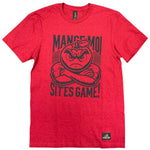 T-shirt unisexe « Mange-moi si t’es game » – rouge Cerise avec dessin à l'avant