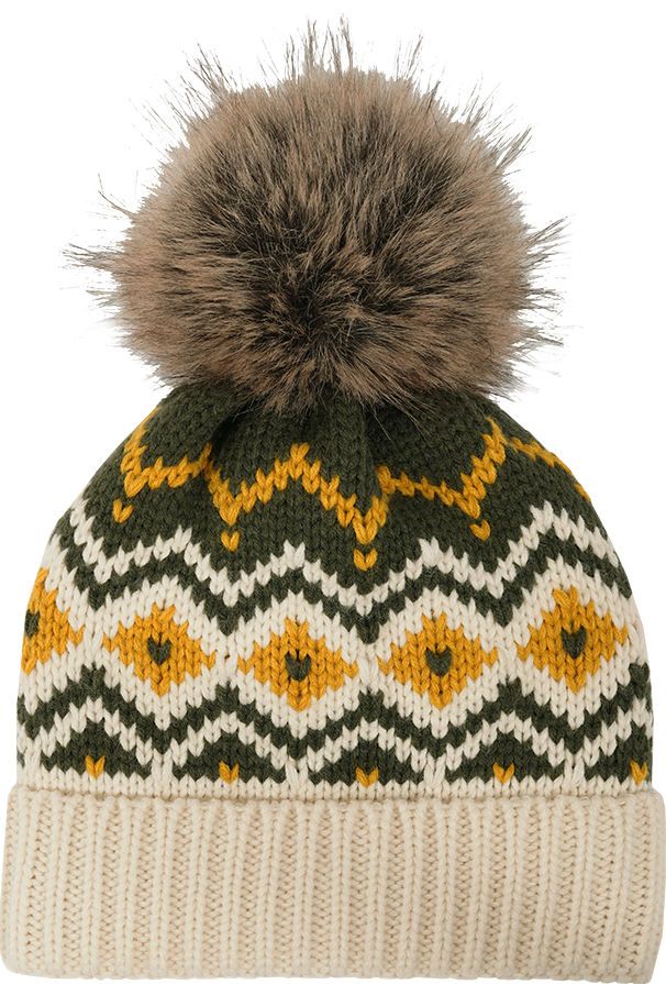 Tuque à pompon et chevrons Arseno – photo du produit 1