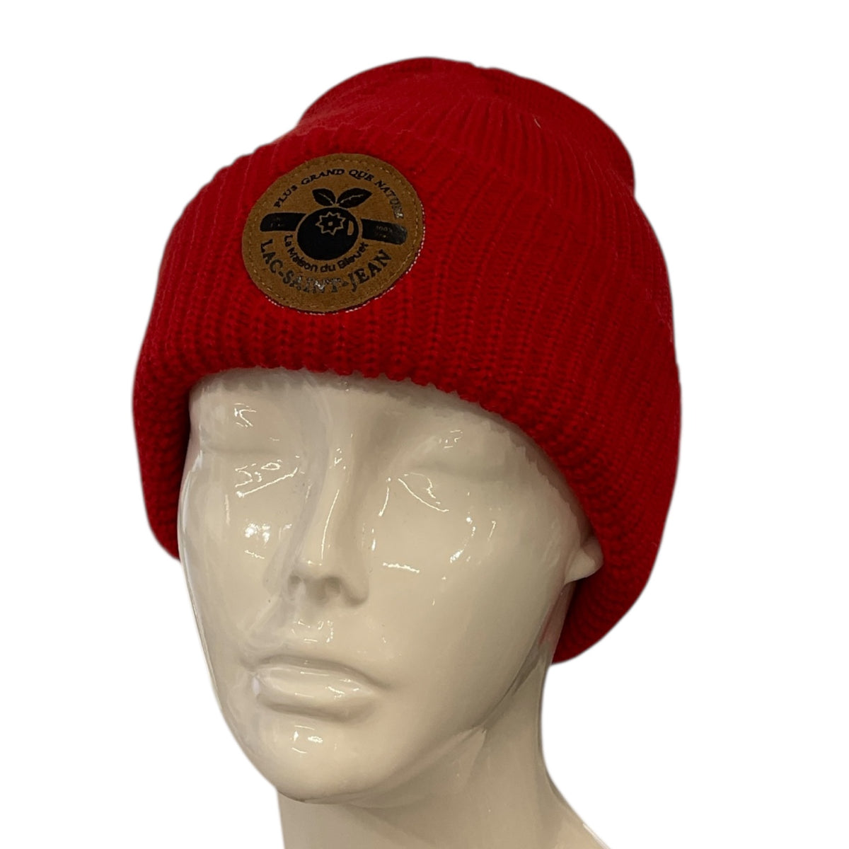Tuque côtelée La Maison du Bleuet – rouge