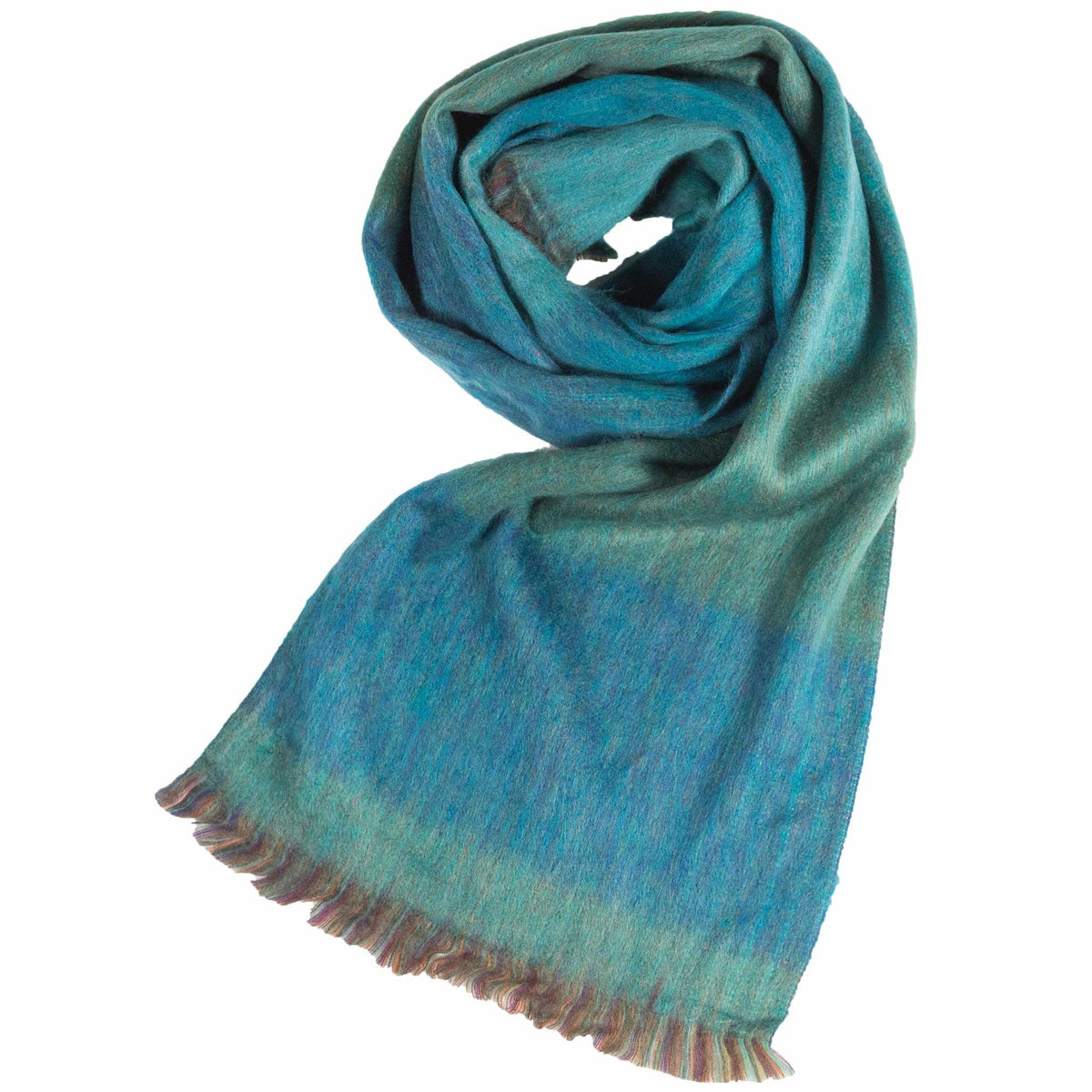 Écharpe Sea Green Mood en mélange d’alpaga – Pokoloko
