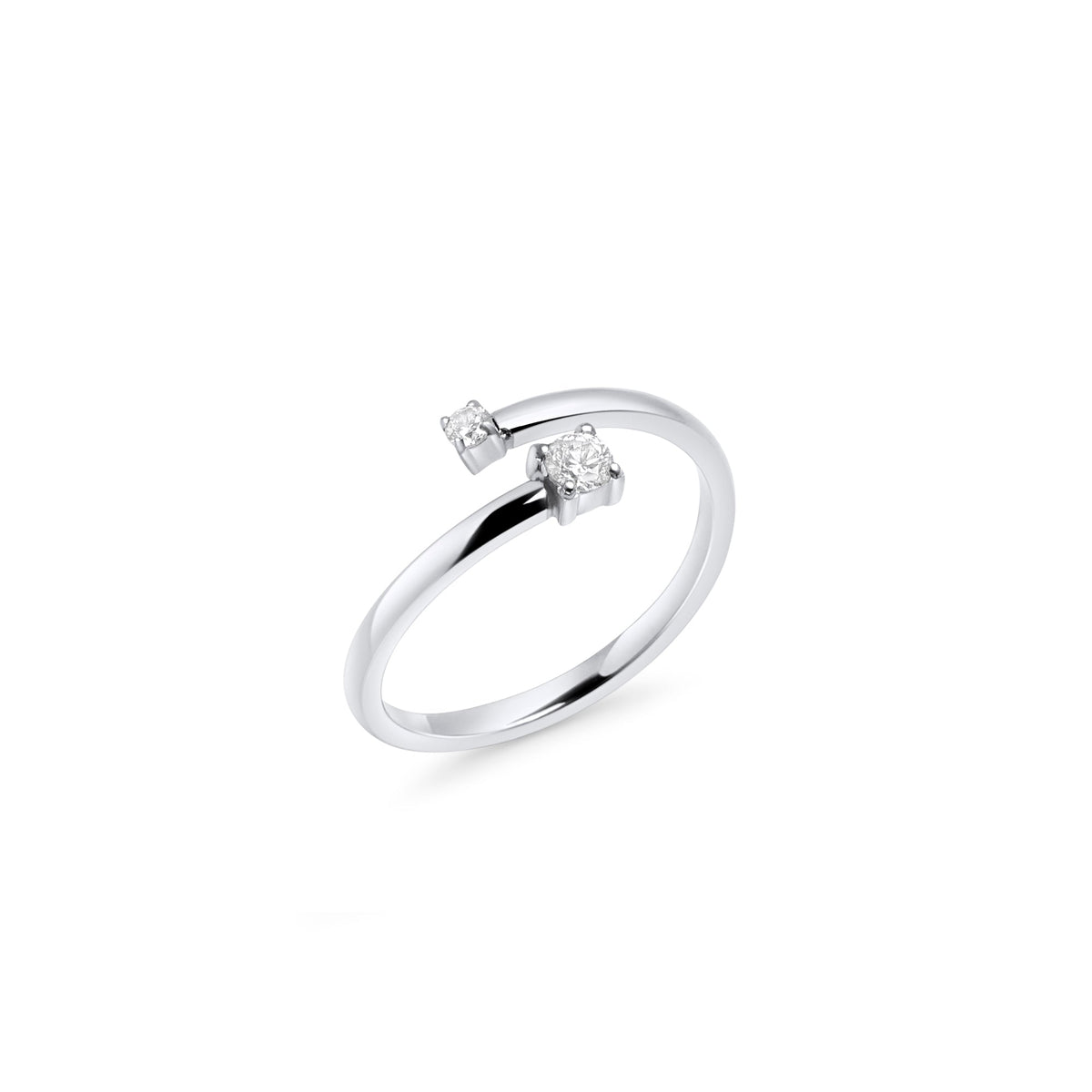 Bague Nora de Mia, fini argenté