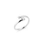 Bague Nora de Mia, fini argenté