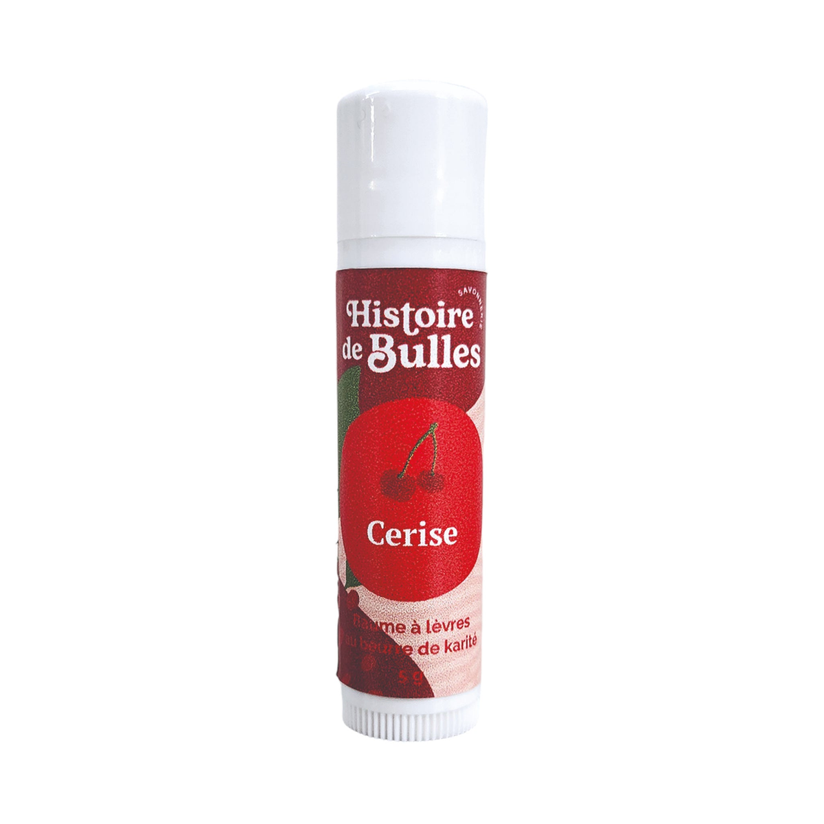 Baume à lèvres – Cerise Histoire de bulles, présentation du produit