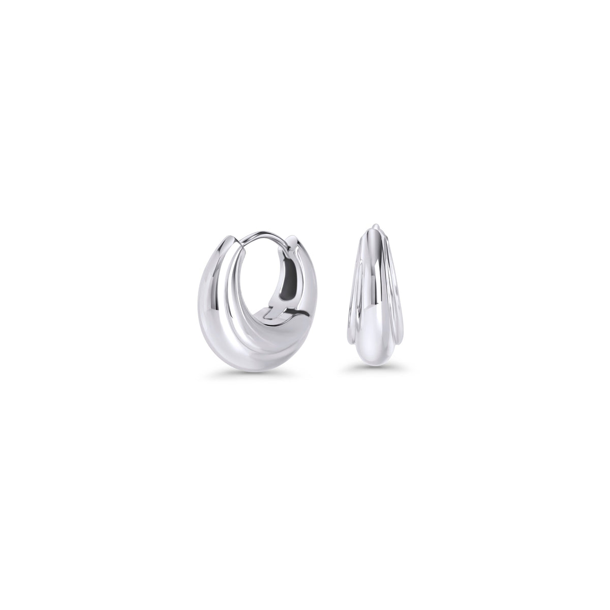 Boucles d’oreilles dormeuses Delphine – argenté de Mia