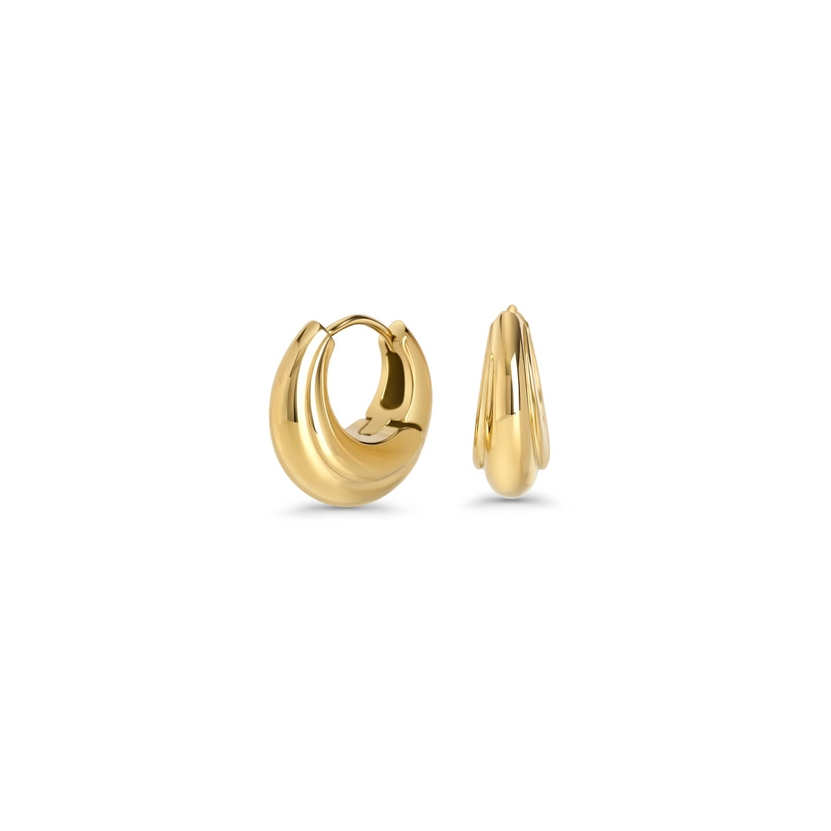 Boucles d’oreilles dormeuses Delphine – doré de Mia