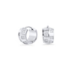 Boucles d’oreilles dormeuses Samira de Mia, fini argenté