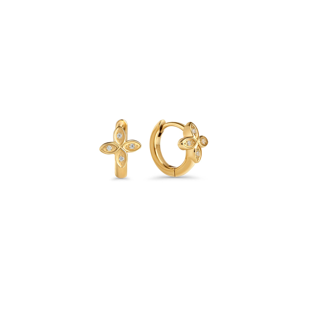 Boucles d’oreilles dormeuses Siona II – doré de Mia