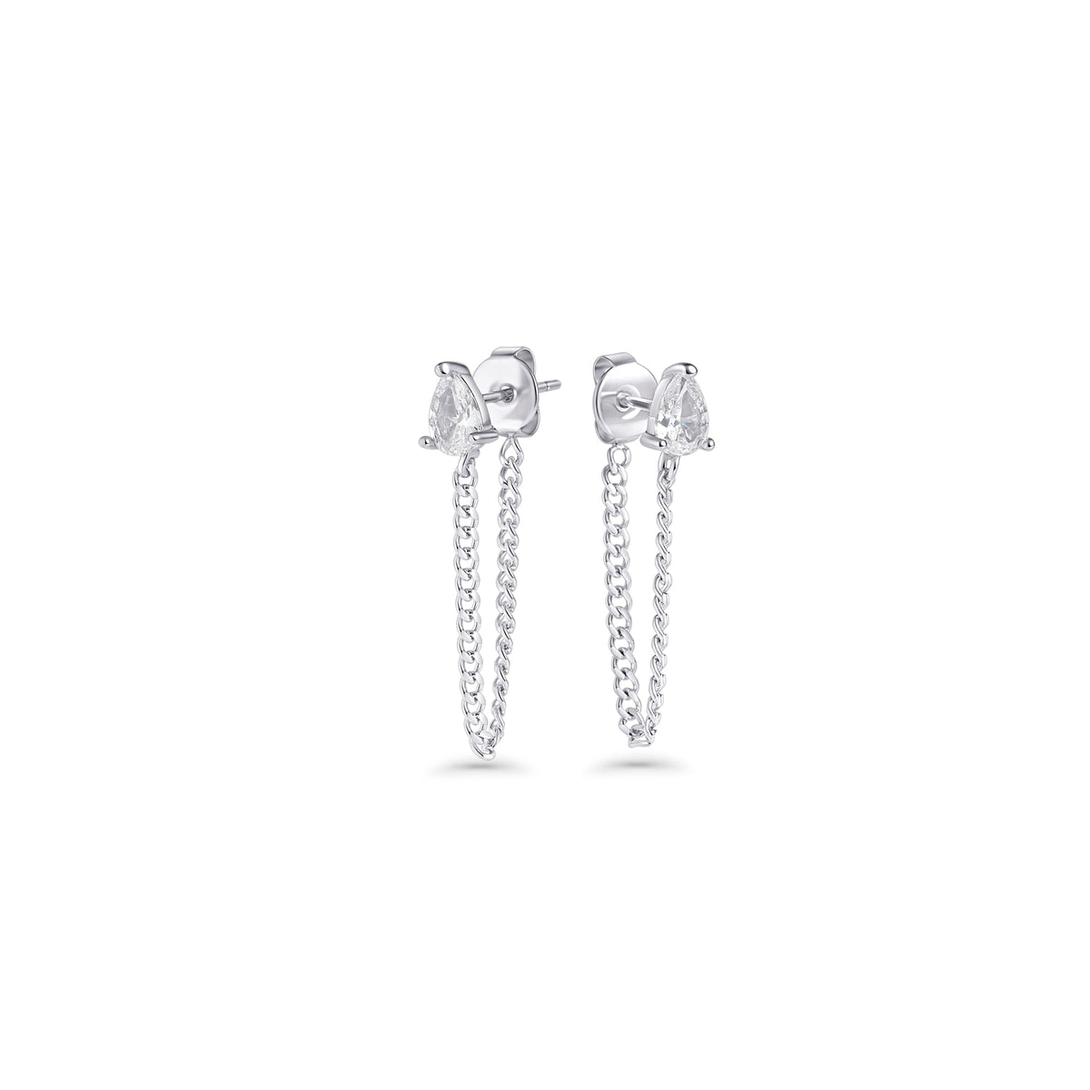 Boucles d’oreilles fixes Cosette II – argenté de Mia