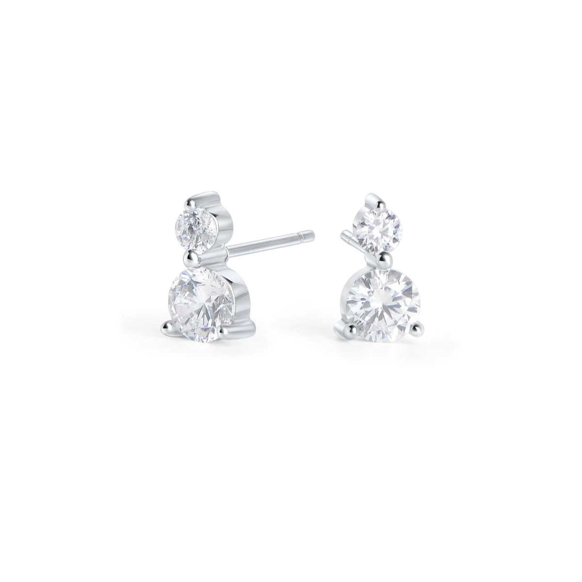 Boucles d’oreilles fixes Ophelia – argenté de Mia