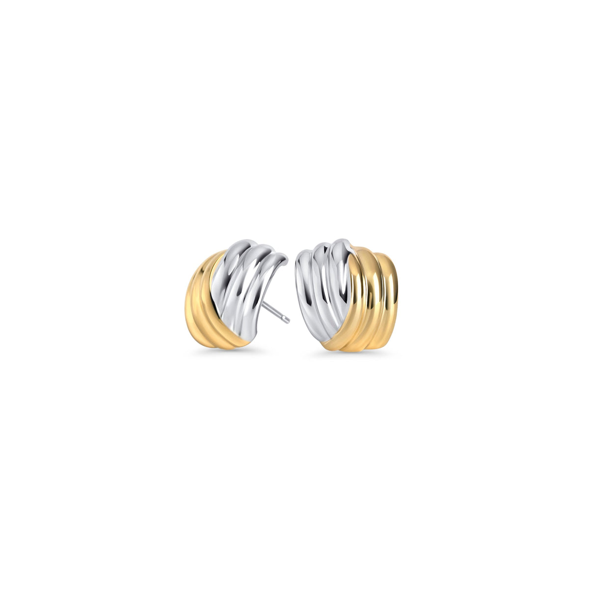 Boucles d’oreilles fixes Rivoli – argenté et doré de Mia