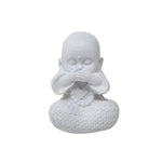 Bouddha décoratif Iwazaru blanc