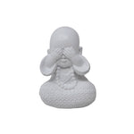 Bouddha décoratif Mizaru blanc