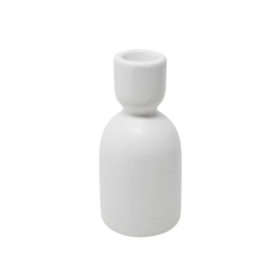 Bougeoir blanc en céramique