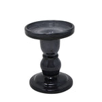 Bougeoir pour chandelle pilier en verre noir