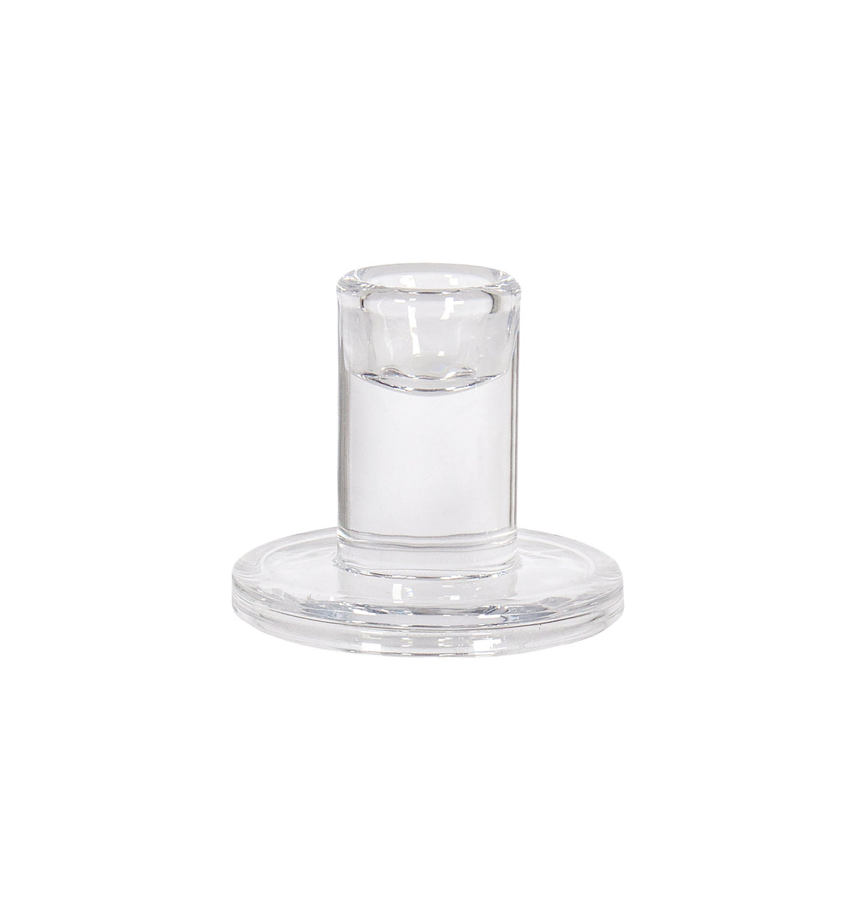 Bougeoir transparent pour chandelle effilée