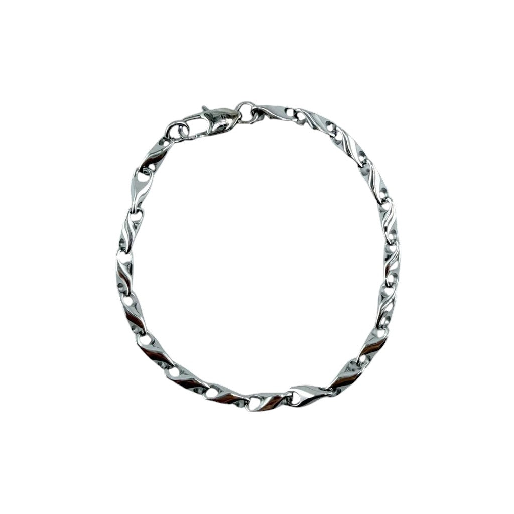 Bracelet Authentique 4 mm AJ&Co, finition argentée.