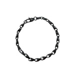 Bracelet Authentique 4 mm AJ&Co, finition noire.