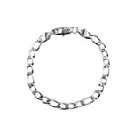 Bracelet Figaro Loyal 6,5 mm AJ&Co, finition argentée.