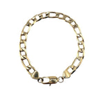 Bracelet Figaro Loyal 8 mm AJ&Co, finition dorée.
