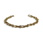 Bracelet Jacqueline Kent à maillons allongés dorés, vue avant
