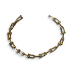 Bracelet Jacqueline Kent à maillons allongés dorés, vue de dessus