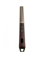 Briquet Sizzle Lux finition noyer, vue de face