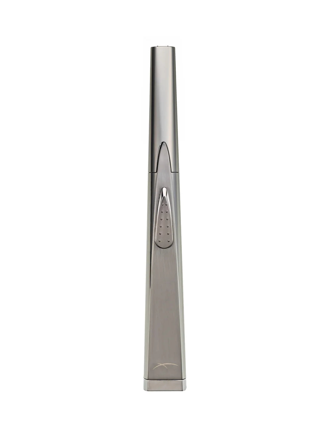 Briquet Sizzle Sleek finition argent, vue de face