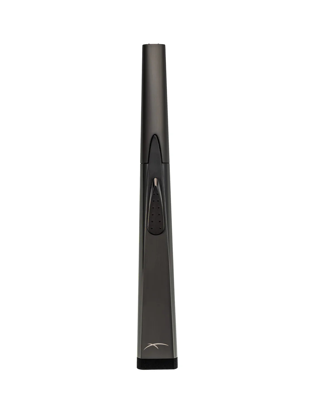 Briquet Sizzle Sleek finition étain, vue de face