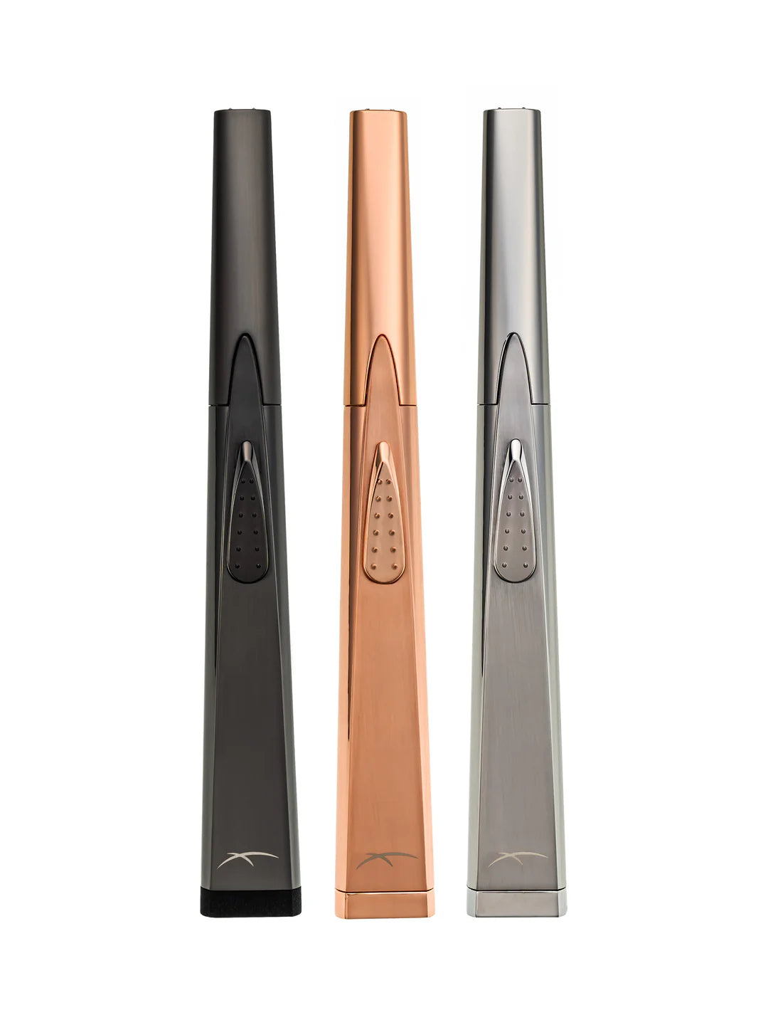 Briquet Sizzle Sleek finitions étain, or rose et argent