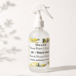 Brume d’ambiance et literie – Fleur de mimosa & nectarine – 237 ml de Dot & Lil – présentation du produit