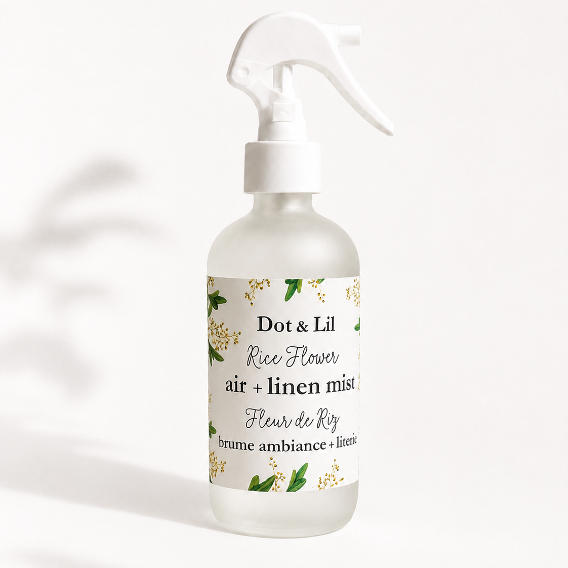 Brume d’ambiance et literie – Fleur de riz – 237 ml de Dot & Lil – présentation du produit