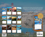 Calendrier mural LANG Oh Canada 2027 : présentation des illustrations et du dos du calendrier.