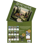 Calendrier mural LANG Road Home 2027 : présentation des illustrations et du dos du calendrier.