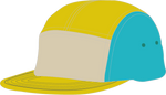 Casquette à cinq panneaux Arseno pour enfant, coloris Lever de soleil, vue de face