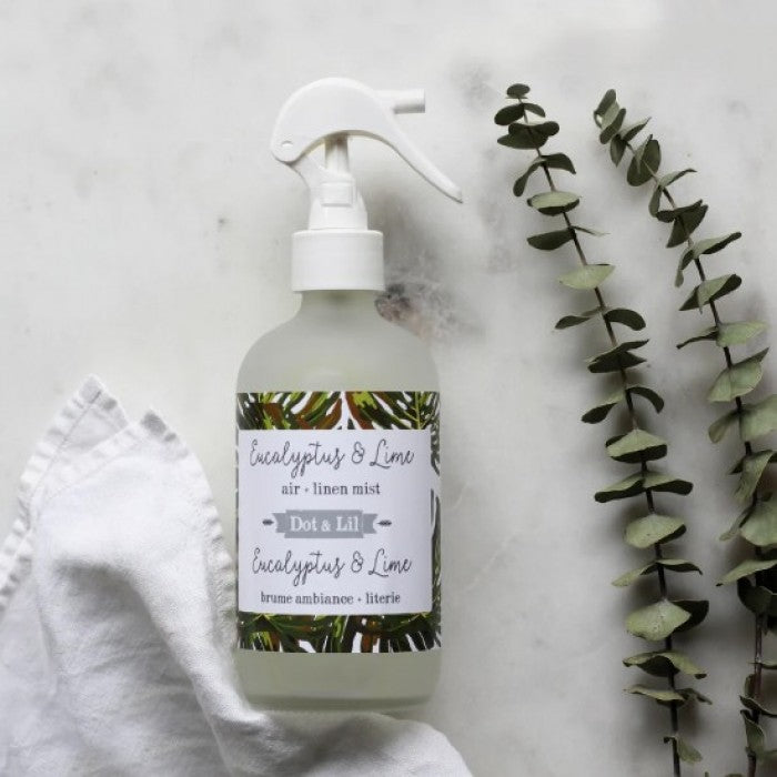 Brume d’ambiance et de literie Eucalyptus et Lime