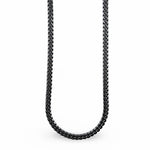 Chaîne maille cubaine Alpha 8 mm AJ&Co, finition noire.