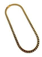 Chaîne maille cubaine Alpha 9 mm AJ&Co, finition dorée.