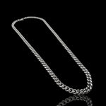 Chaîne maille cubaine Viril 6 mm AJ&Co, finition argentée.