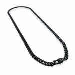 Chaîne maille cubaine Viril 6 mm AJ&Co, finition noire.