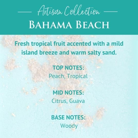 Cire parfumée Artisan – Plage des Bahamas – 70,9 g de Candle Warmers — présentation de la cire et de ses notes parfumées