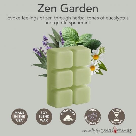Cire parfumée – Jardin zen – 70,9 g de Candle Warmers — présentation de la cire et de ses notes parfumées